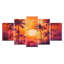 Coucher de soleil sur les palmiers en Californie - Hues Art - Décoration murale traditionnelle