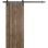 Porte coulissante de style grange avec quincaillerie Planum 0016 Noyer, rail de 2 m (6,6 pi), ensemble robuste, portes intérieures modernes à panneaux pleins - 107 cm x 213 cm (42 po x 84 po) - Rail noir