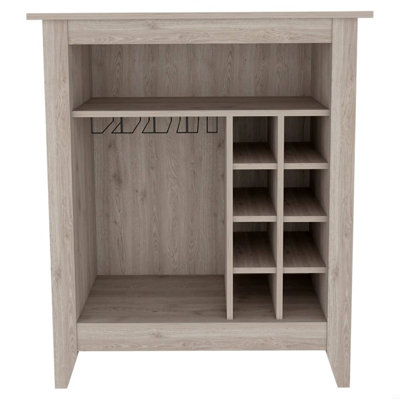 Bar Cabinet, One Open Shelf, Six Built-In Wine Rack, One Drawer