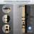 53.14inch 6-Jet Rainfall Shower Tower Shower Panel System with Rainfall Waterfall Shower Head and Shower Wand-93524683