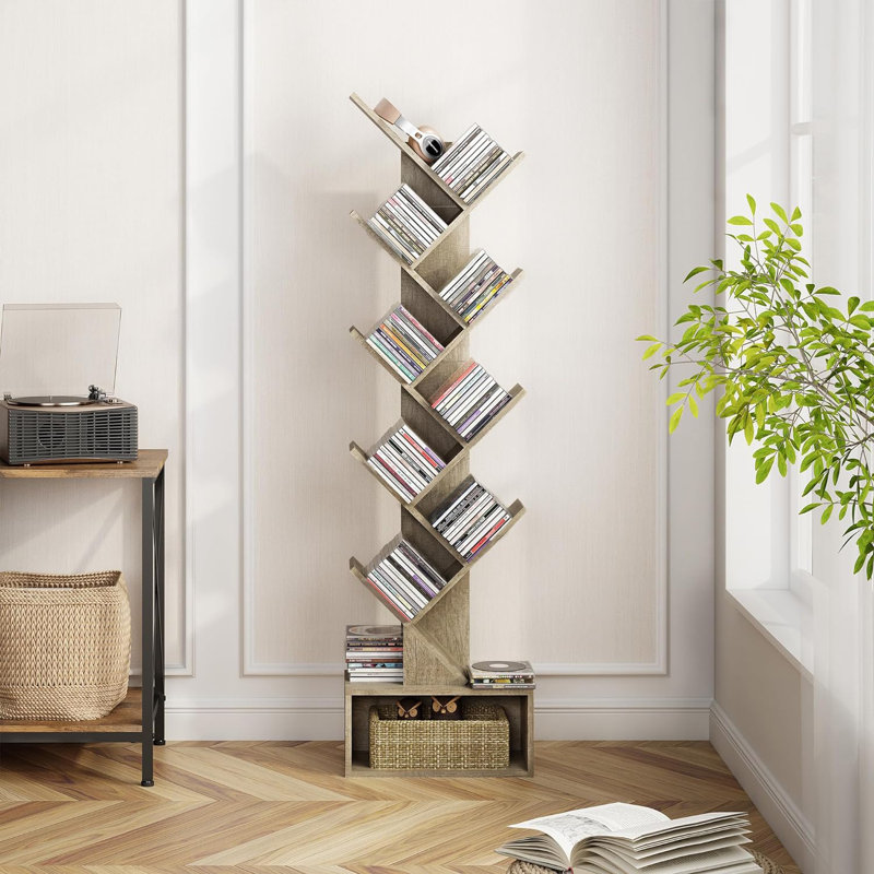 Jamod Book Cabinet Bookcase, Gray