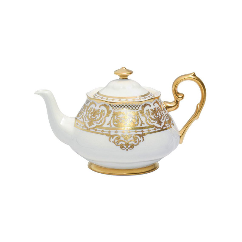 Carlsbad Queen White China Teapot
