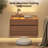 2-drawer Wall-mounted Floating Nightstand With Charging Station & Led Lights