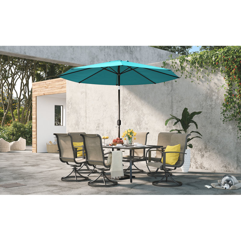 269.2cm Tilt Market Parasol, Blue