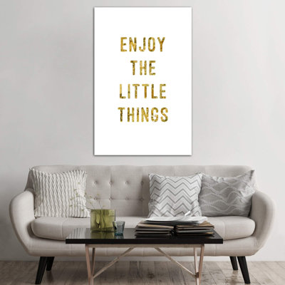 Enjoy Gold - Wrapped Canvas Print