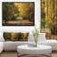 «Road Through Beautiful Green Trees», reproduction de photo sur toile tendue encadrée-26681205