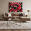 Hawaiian Anthurium Black Canvas Wall Art-1798407987