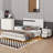 Queen-Sized 3-Piece Floating Bed Frame Set With Integrated LED Lighting And Two Stylish Nightstands