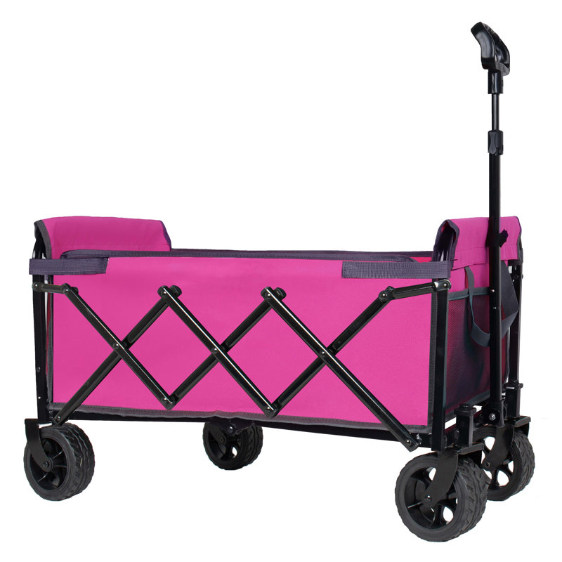 Chariot utilitaire extensible à double couche avec roues tout-terrain Wagonpro Xpert - Chariot de jardin pliable robuste pour le camping, le magasinage et la plage