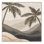 Tapis beige moelleux moelleux à motif ombré tropical - reliure beige