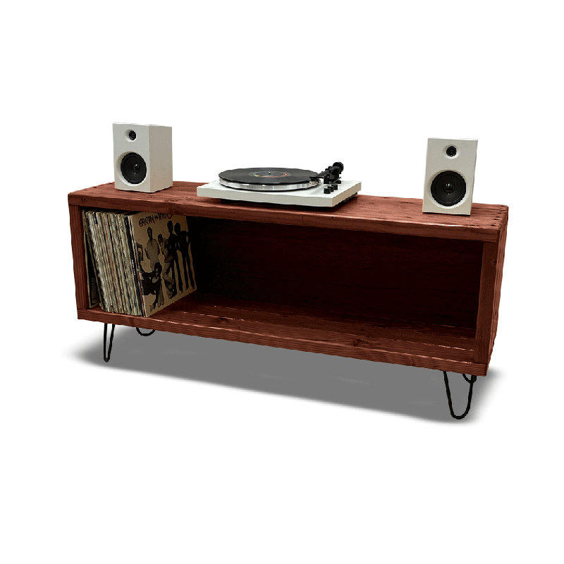 Rangement pour disque vinyle Rec, H 22 po x l 40 po x P 14 po, Miel