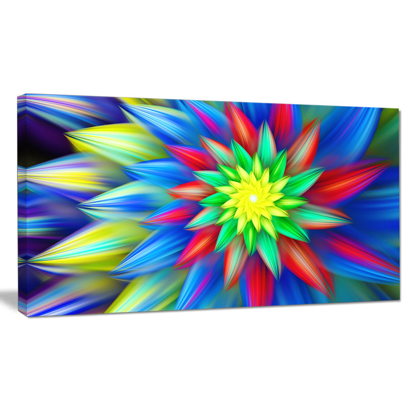 « danse of brillante multi-color fleur », impression sur toile, H 16 po x l 32 po x P 1 po