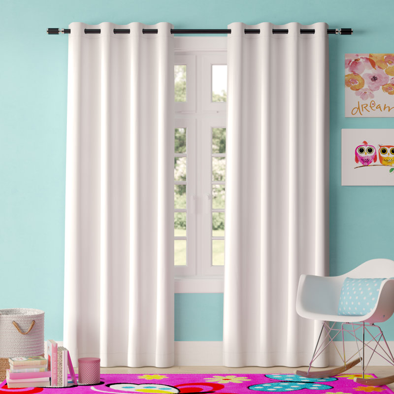 Mcmanus Room Darkening Thermal Grommet Curtain Panels, 52" W x 63" L, Seafoam