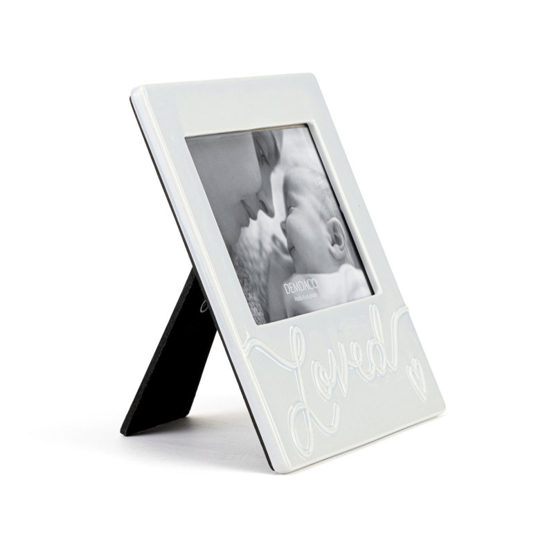 Ceramic Embossed Picture Frame, Blue