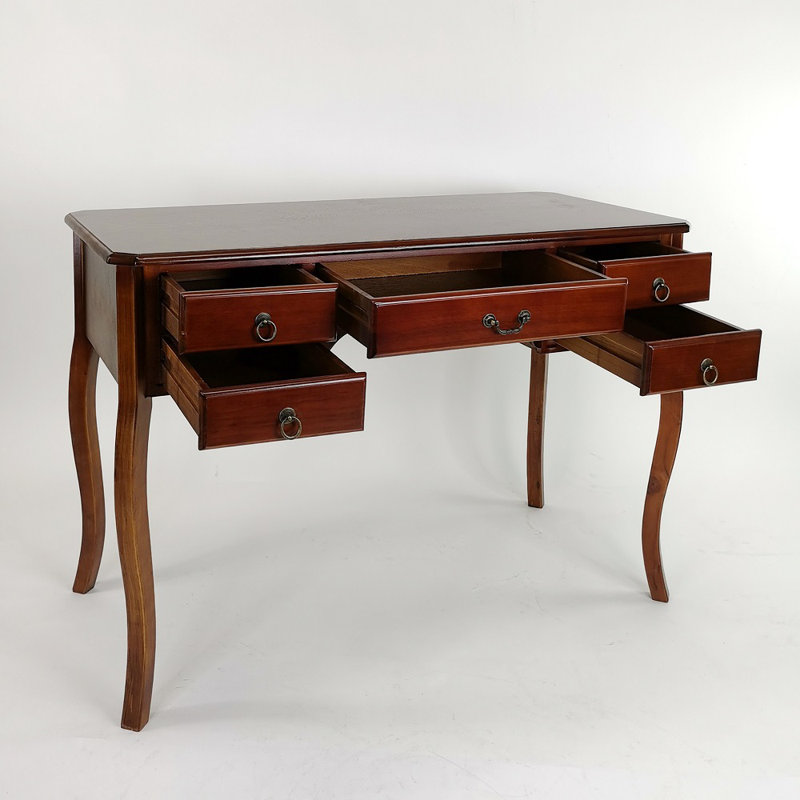 Solid Wood Writing Desk, Brown
