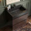 Wall Mounted Single Vanity Bathroom Vanity With Solid Surface Top-560867720