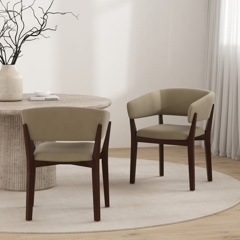 Fauteuil de salle à manger rembourré Blake, Lin lin