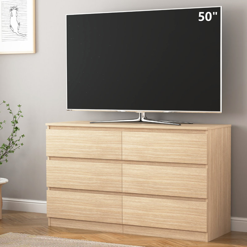 Bisset 6 - Drawer Dresser, Oak
