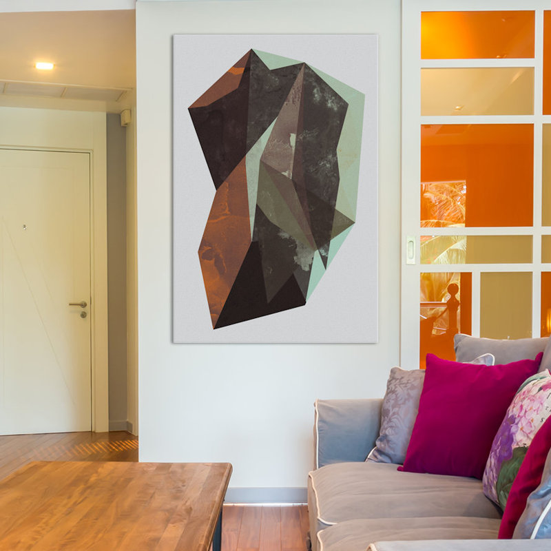 « rock », impression sur toile tendue, H 40 po x l 26 po x P 1,5 po, Pas de tapis, Toile tendue
