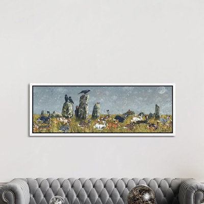 The Running Of The Hares by Maggie Vandewalle - Panoramic Painting on Canvas