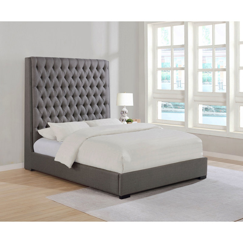 Grey California King Panel Bed