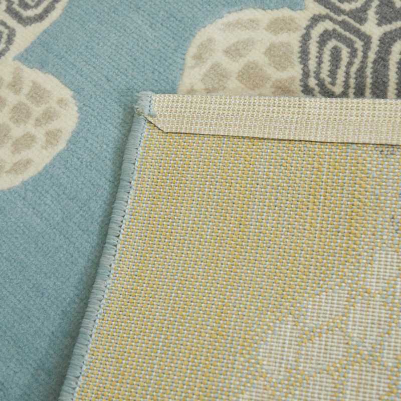 Tapis bleu / gris / brun clair Wilken, Rectangle 7 pi 10 po x 10 pi