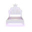 Princess Bed With Dual-Zone Led, Upholstered Height-Adjustable PU Leather Headboard, Pink/White in Multiple Sizes (90x190, 90x200, 140x200)-1726150391-1717736024