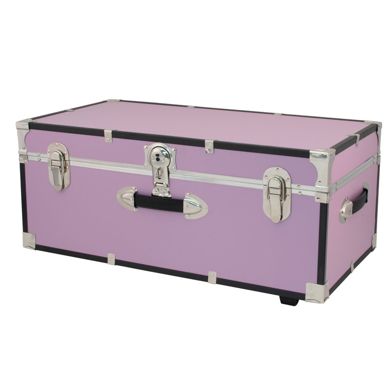 Lynne Manufactured Wood Camp Trunk / Footlocker, Orchid