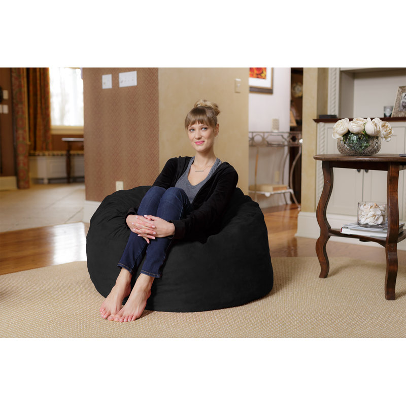 Bean Bag Chair - Shredded Memory Foam Filled Round Furniture Bean Bag Chair with Removable and Machine Washable Cover - Big Bean Bag Sofa Lounger with Soft Micro Fiber Cover - Multiple Colors, Multiple Sizes and Fabrics