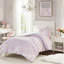 Housse de couette simple / simple en microfibre TG, 2 pièces motif cachemire floral, fermeture à boutons, motif cachemire rose doux et rétro, lavable à la machine