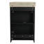 Meuble-lavabo de 23 po pour salle de bain. Forme compacte moderne. Technologie de porte à fermeture en douceur. Espace de rangement généreux. Surface en châtaignier noir. Facile à désinfecter, autoportant, châtaignier, charnières de fermeture, style-1316859635