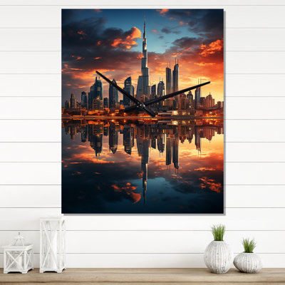 Fronie - Cityscapes Modern Wall Clock