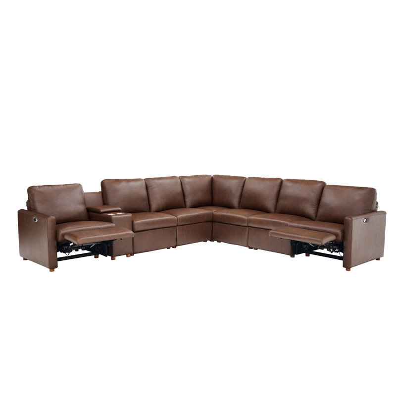 Canapé modulaire inclinable électrique Aspen, Espresso