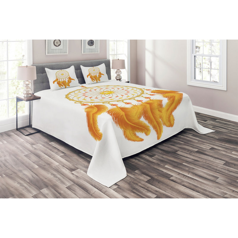 Rustic Polyester Coverlet, King Bedspread + 2 Shams