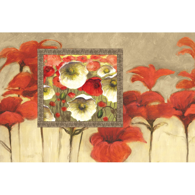 Poppies With Poppies - Wrapped Canvas Painting, 30cm H x 46cm W x 3.8cm D