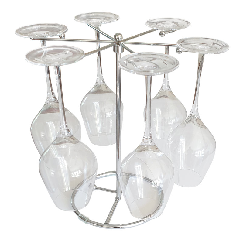 Tabletop Wine Glass Rack Silver
