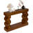 47.24" Wood Console Table With Block Stacked Design