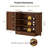 31" Sideboard Buffet Cabinet With 2 Adjustable Shelves Storage Credenza Accent Cabinet For Dining Room Living Room Entryway-1286877869-1286877870