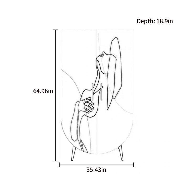 Armoire moderne à double porte minimaliste