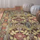 Stacey Oriental Tufted Wool Chocolate/Red/Yellow Area Rug
