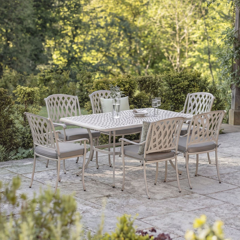 6 - Person Patio Dining Set with Oval Table , Cushions Included