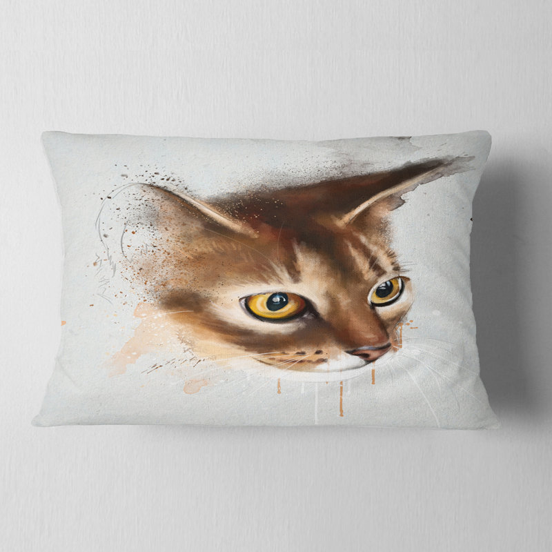 Coussin lombaire en aquarelle d’animal