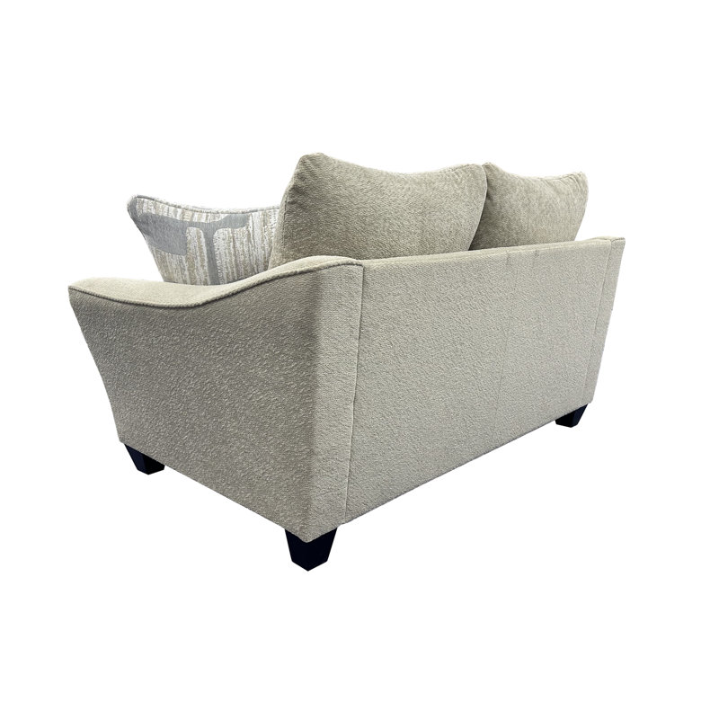 Causeuse Columbia en microfibre, crème