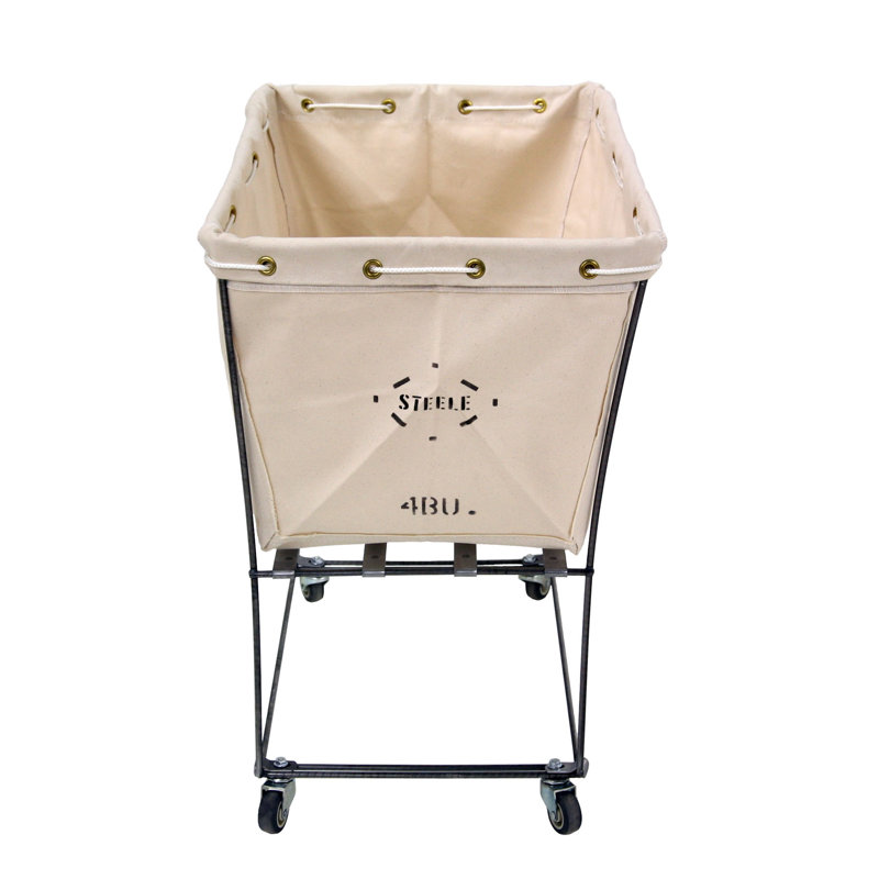 Canvas Rolling Laundry Basket, 2"