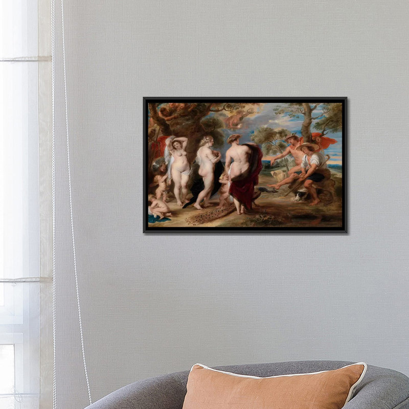 «The Judgement of Paris» par Peter Paul Rubens, reproduction d'art sur toile tendue, H 18 po x l 26 po x P 1,5 po