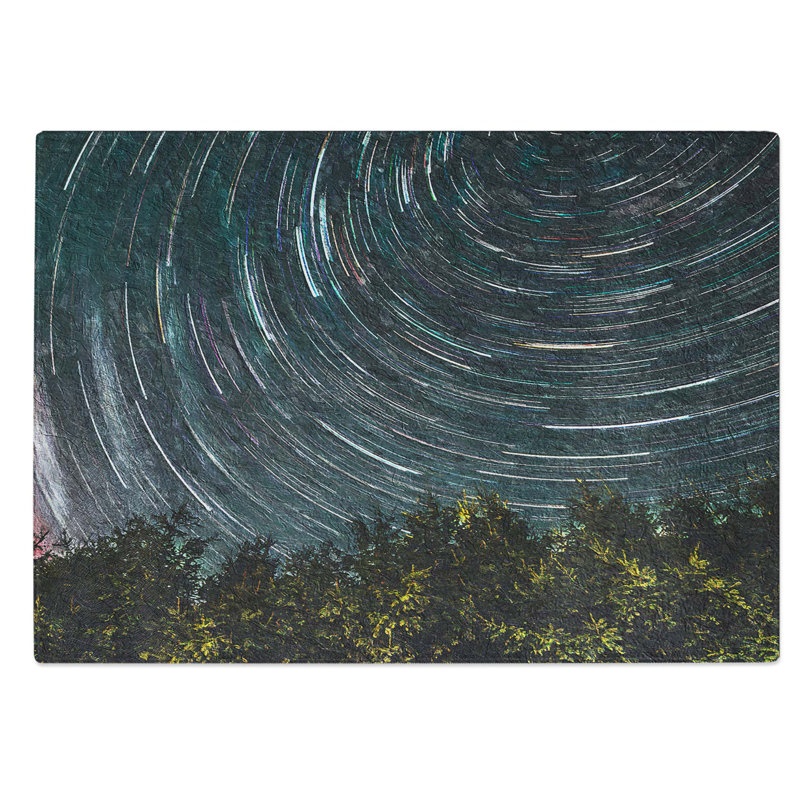 Tempered Glass Stars Above a Forest in Austria Chopping Board, 28.5 cm W x 20 cm L