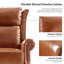 Fauteuil oscillant pivotant et inclinable en cuir ciré Hayliee-907636531
