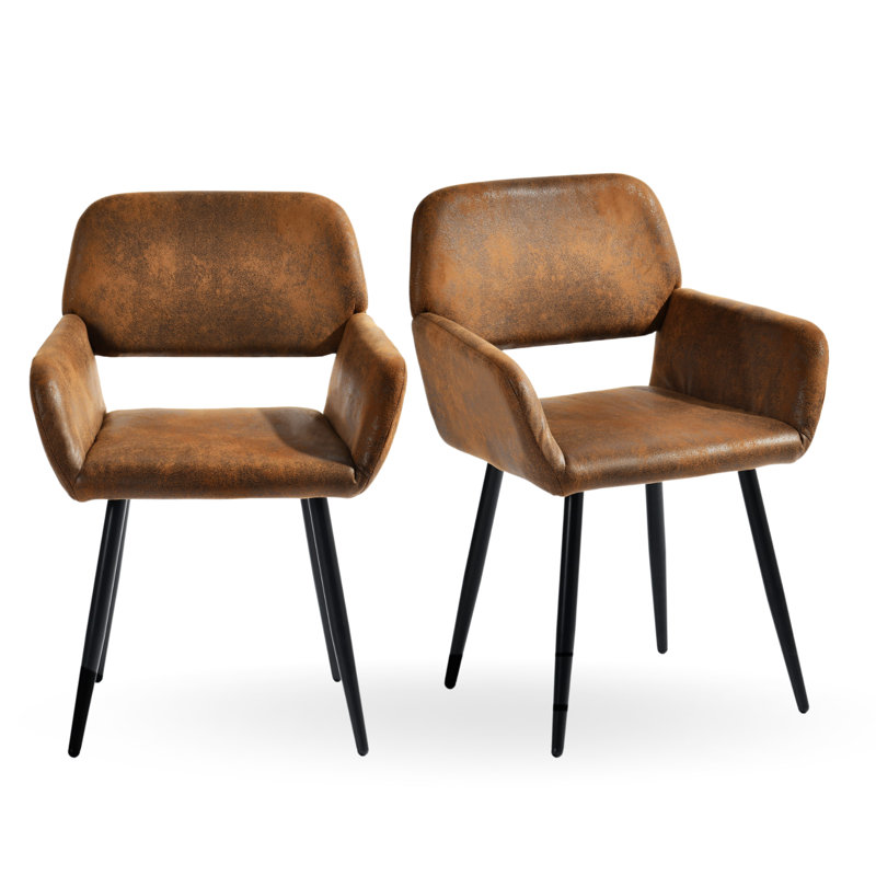 Upholstered Suede Armchair