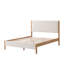 Base de lit en bois massif Ardin avec tête et pied de lit rembourrés crème-64633175-62291532