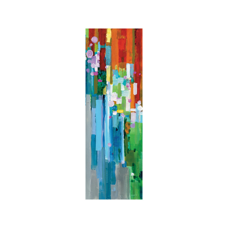 Rainbow Of Stripes Panel II by Danhui Nai - Wrapped Canvas Panoramic Print, 30.48 cm H x 91.44 cm W x 1.91 cm D